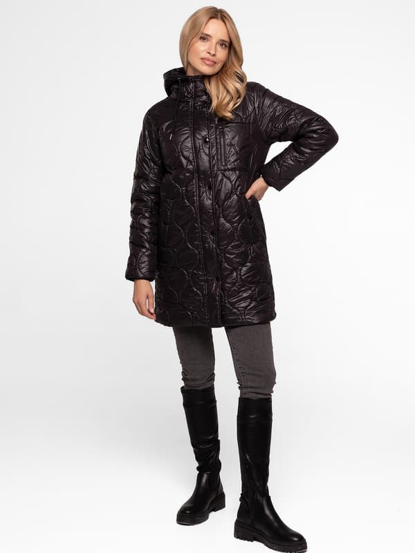 DAMVATTAD LÄTTVIKTIG JACKET MED HUVA