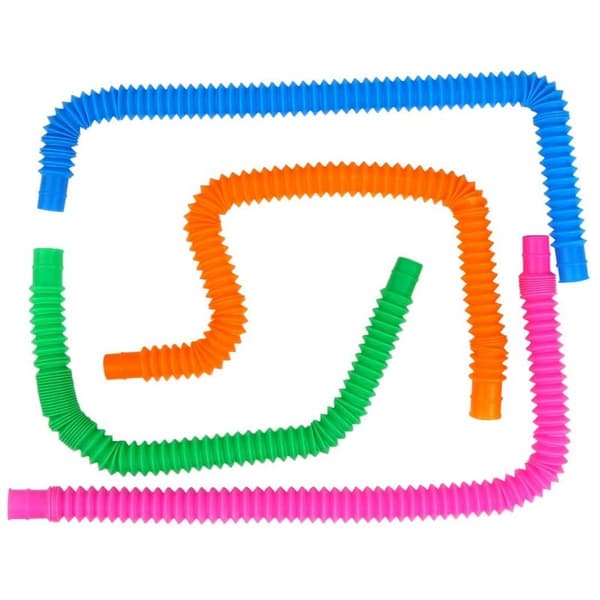 Pop Tubes Sensoriska Rör Squishy Anti-Stress Leksak Set med 7