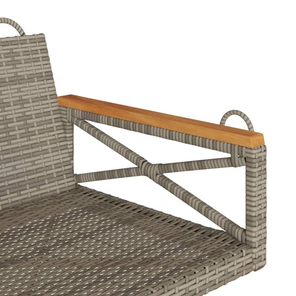 vidaXL Keinutuoli, harmaa, 63x62x40 cm, polyrottinki