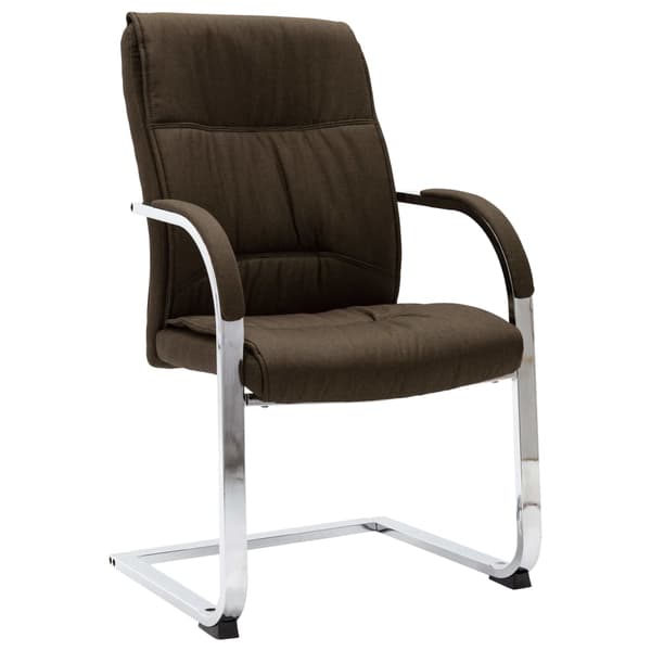 vidaXL Cantilever-kontorstol brun stof