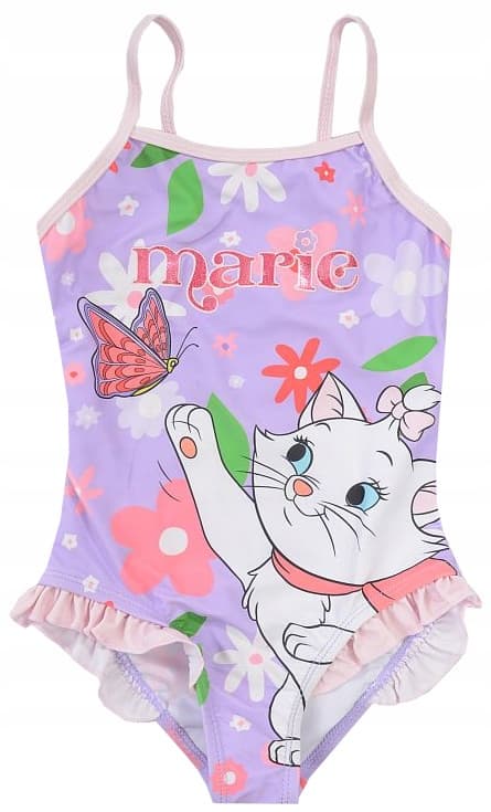 Marie Kat helkropsbadedragt med flæser lilla 6L