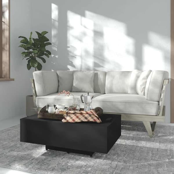 vidaXL sofabord, sort, 85x55x31, spånplade