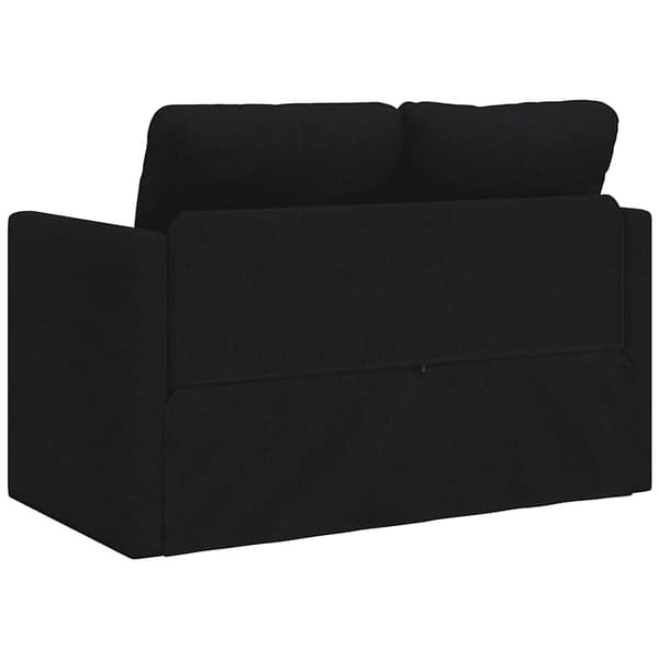 vidaXL 2-i-1 gulvsofa sort 112x174x55 cm stof