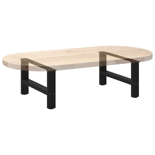 vidaXL sofabordsben, sorte, 2 stk., 70x(30-31) cm, stål