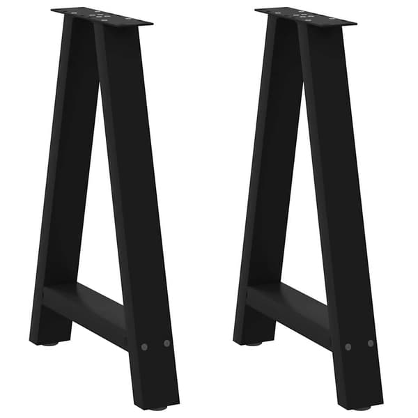 vidaXL sofabordsben, 2 stk., sort, 60x(72-73) cm, stål