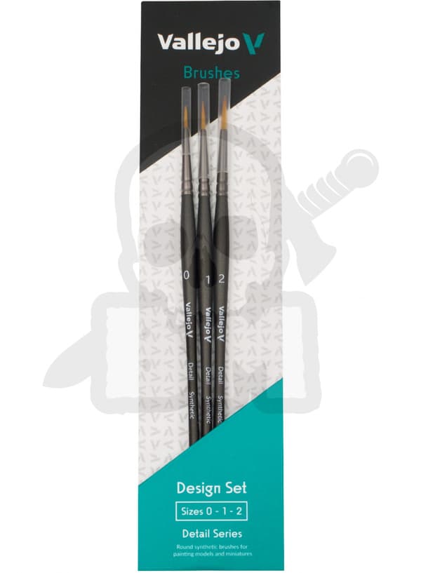 VALL-B02991 Set med 3 designerborstar Set 0, 1, 2