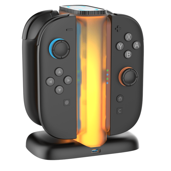 Yaxo Joy-Con Quad Charge Dock för NS2 Techno Black