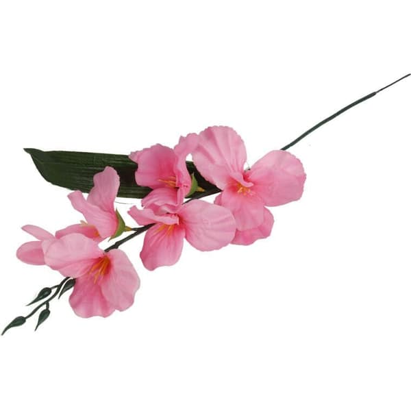 Kunstig gladiolablomst i lyserød, 54 cm
