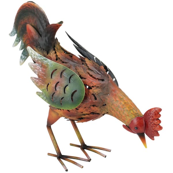 Metallinen puutarhahahmo Kukko 32 cm