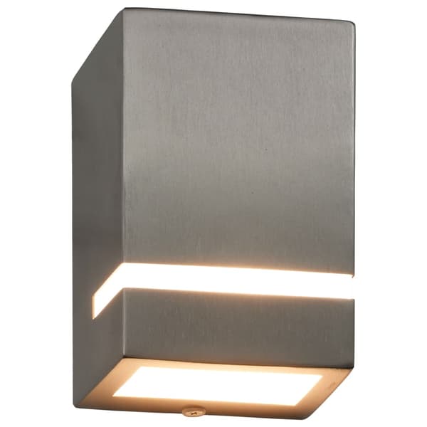 vidaXL Utomhusvägglampor, 2 st, 35 W, Silver, Rektangulära