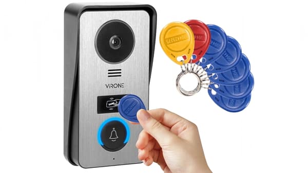 WiFi Video Intercom TUYA App Nøgleringe Fuld HD Touchskærm RFID 7'