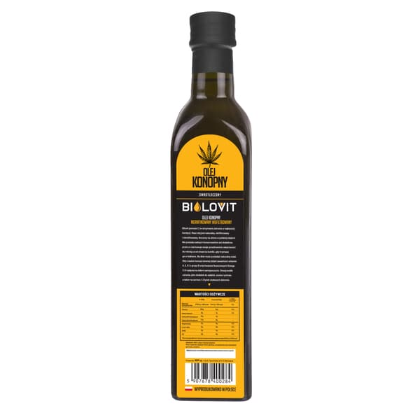 Bilovit - Koldpresset hampolie - 500 ml
