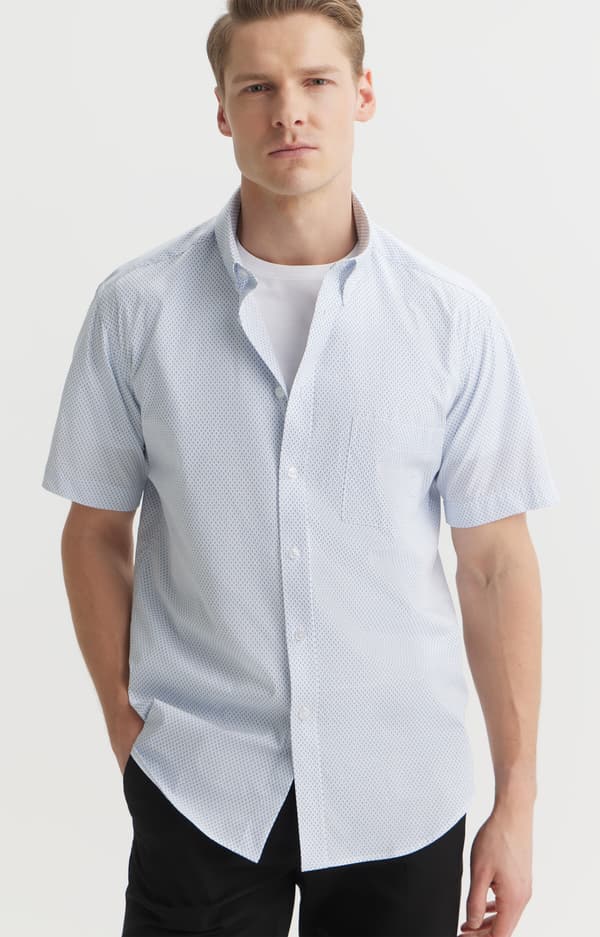Slim fit skjorte med mikromønster M