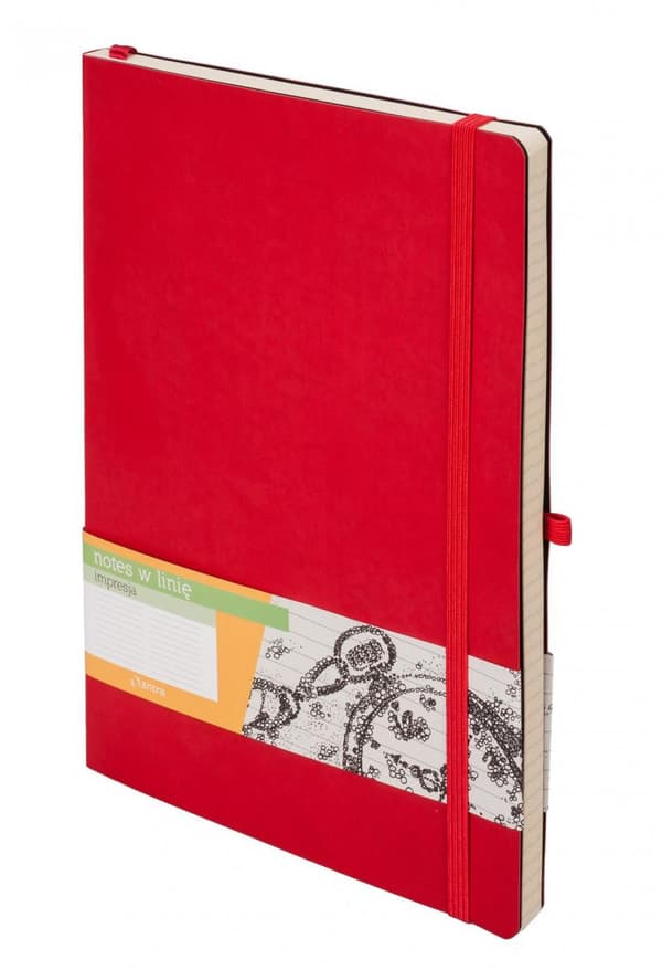 Notebook B5 Impresja Line Rød ANTRA