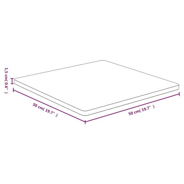 vidaXL Pöytälevy 50x50x1,5 cm bambu