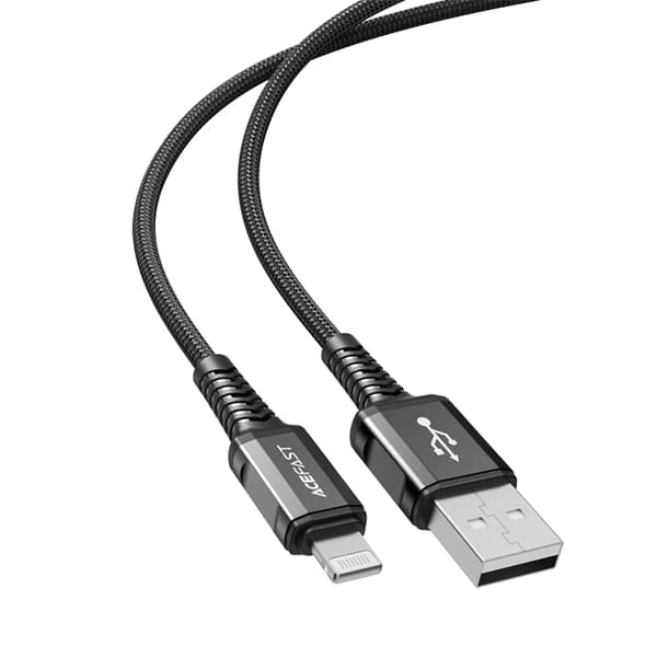 MFI-kabel för iPhone USB - Lightning 2.4A 1.2m Svart
