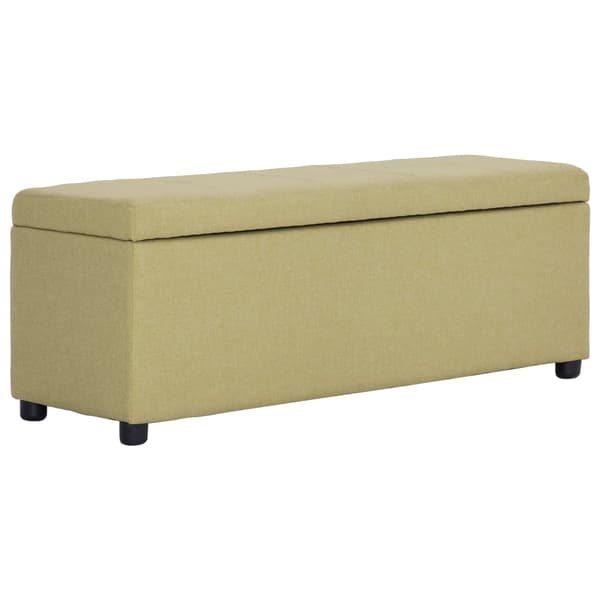 vidaXL Säilytyspenkki 116 cm vihreä polyesteri