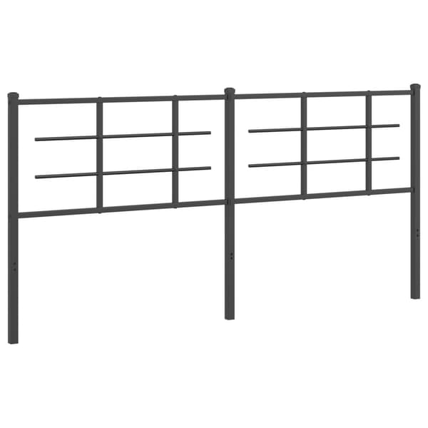 vidaXL metalsengegavl, sort, 180 cm