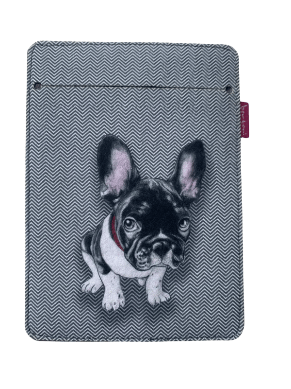 Arco Design 6-7" e-boksfodral - EcoFilc, Chester-tryck, grå, passar Kindle / PocketBook