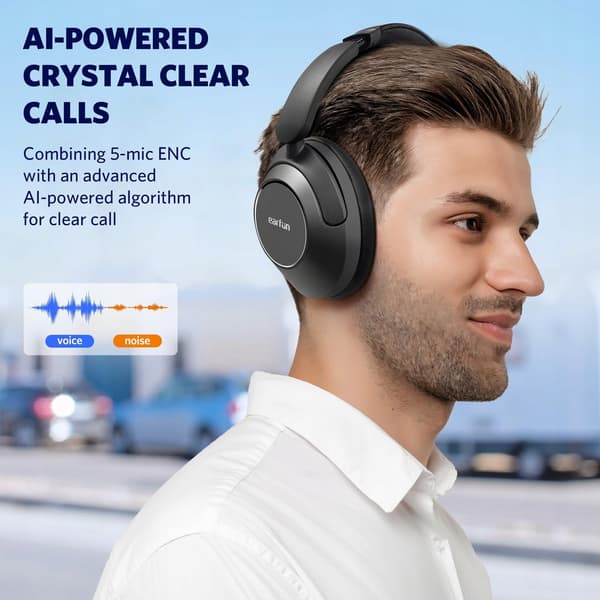 Earfun Wave PRO ANC trådlösa Bluetooth-hörlurar med mikrofon