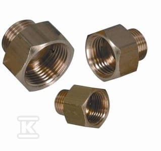 Reduktion af muffe-nippel 3/4"x1/2" messing