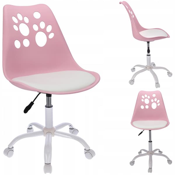 JOY stol pink og hvid (ny kode 09/12/2025)
