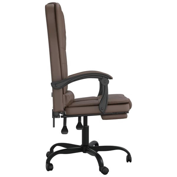 vidaXL Massagestol brun konstläder