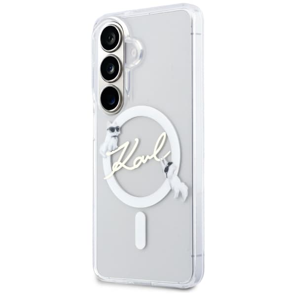 Karl Lagerfeld IML KC Script MagSafe-etui til Galaxy S26+ – klart