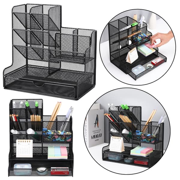 Kontorartikler Organizer Beholder Metal Sort