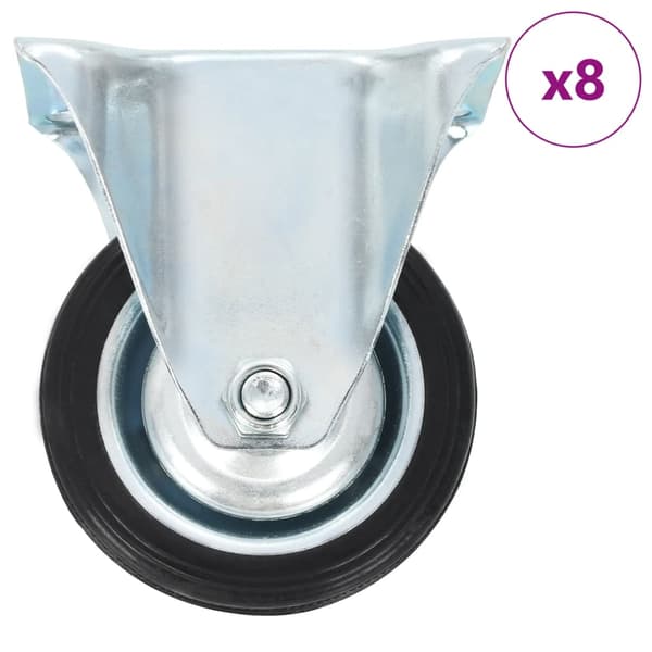 vidaXL 8 fasta hjul, 75 mm