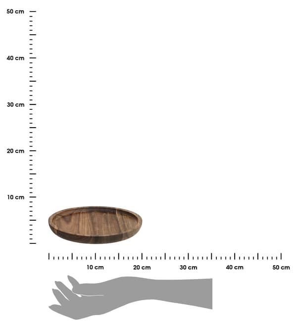 Tallrik i akaciaträ 20 cm