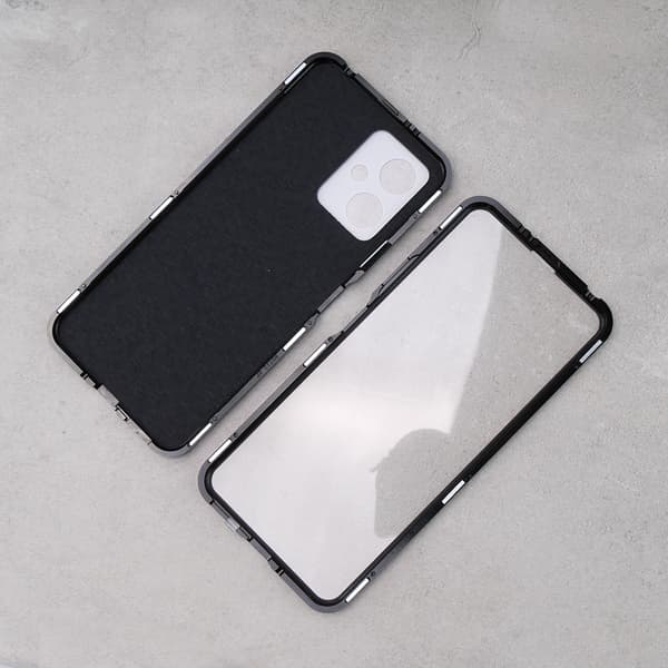 Etui til Xiaomi Redmi Note 12, ERBORD Glass Armor Læder, sort