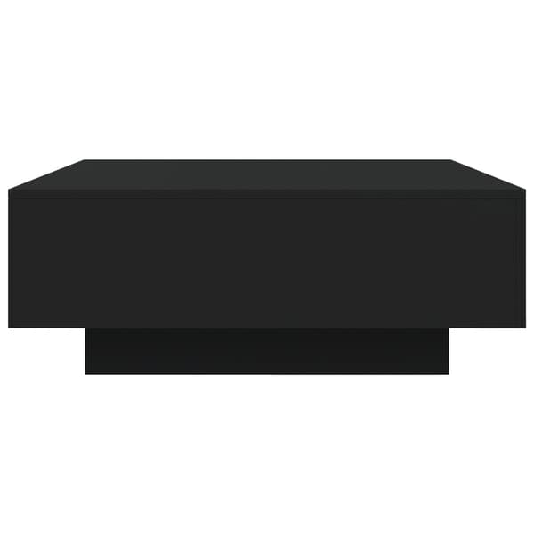 vidaXL sofabord med LED-belysning, sort, 80x80x31 cm