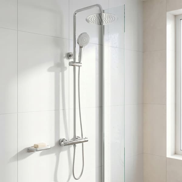 Duschset Krom Silver Termostat Lungo Modern