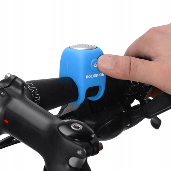 Elektronisk cykelklocka i silikonhölje - blå