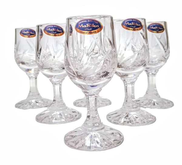 Krystal vodkaglas 25ml Frozen Leaf