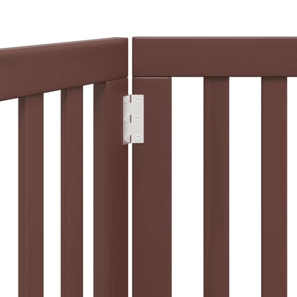 vidaXL foldbar hundegitter, 2 paneler, brun, 160 cm