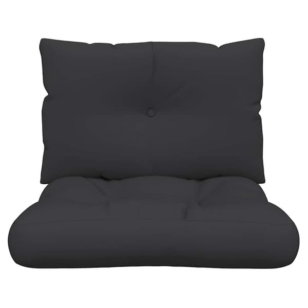 vidaXL Pallsoffkuddar, 2 st, svarta, tyg