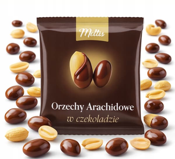 Meltis - Jordnødder i chokolade 80g