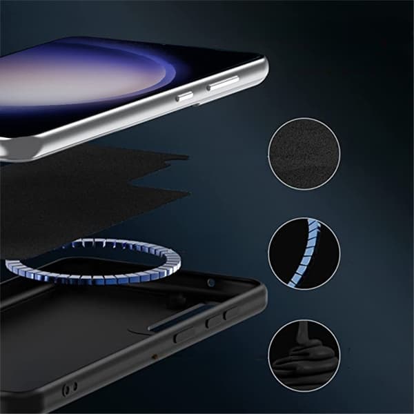 Etui til Samsung Galaxy S23, Silikone MagSafe, Sort
