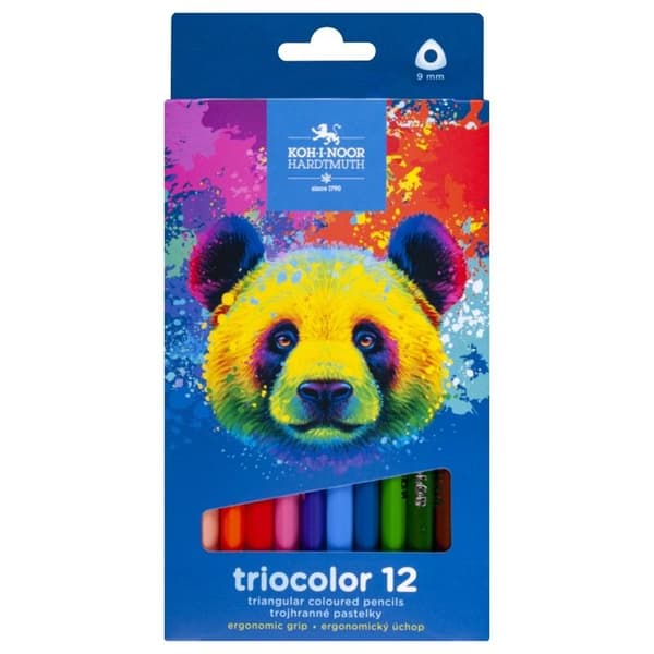 Triocolor Björnkritor 12 färger