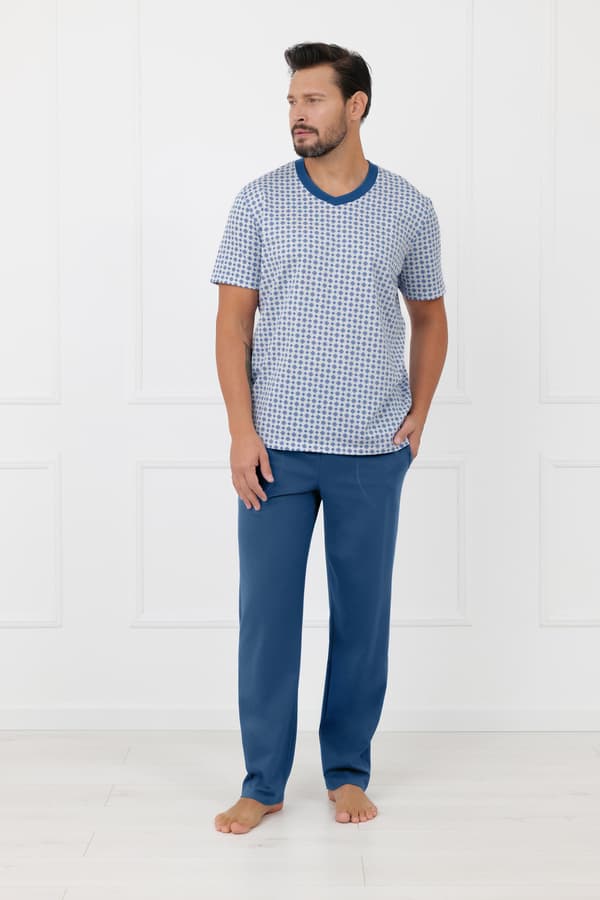 Herrpyjamas kortärmad, långbyxor Nigier L