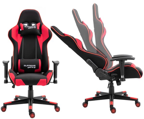 Fåtölj Gaming PlayMaker svart/röd