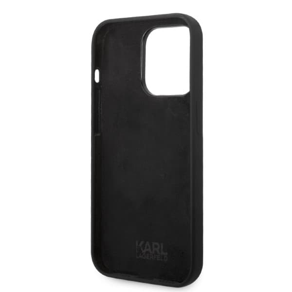 Karl Lagerfeld Silikone Choupette-etui til iPhone 14 Pro Max, Sort