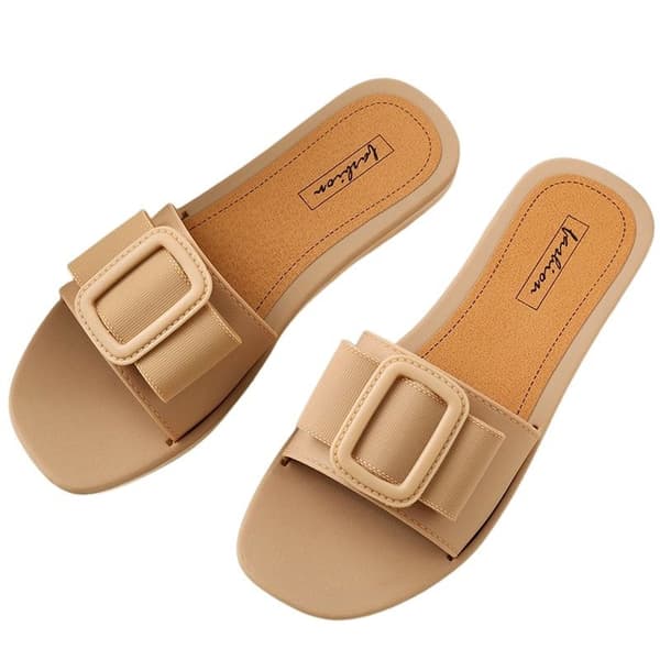 Cevoli Dam Flip-Flops med Spänne Beige 38/39