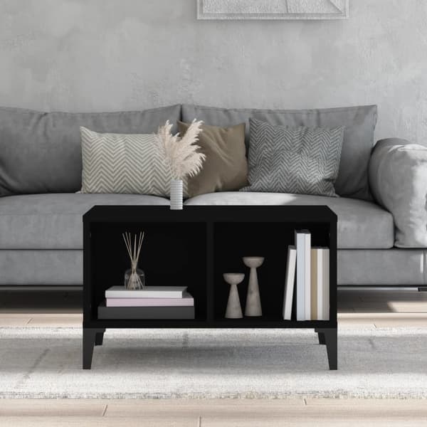 vidaXL sofabord, sort, 60x50x36,5 cm, træbaseret materiale