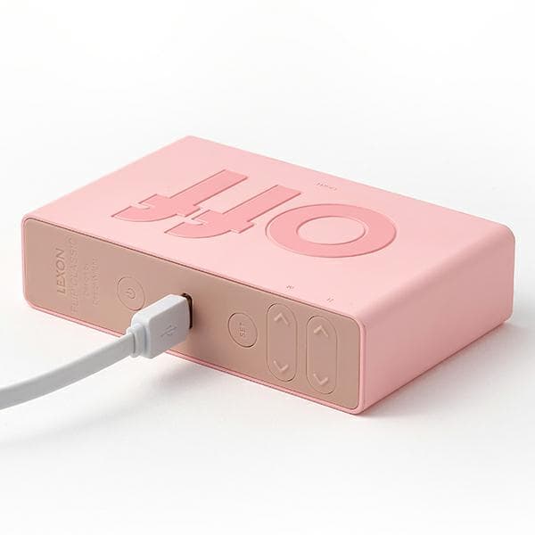 Lexon Flip Classic Dubbelsidig Väckarklocka, Rosa