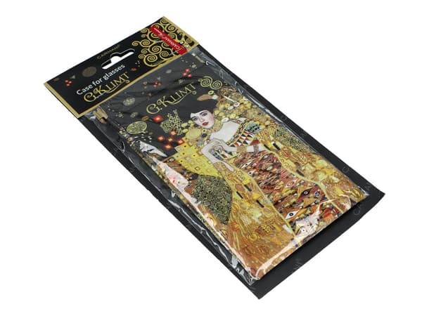 Carmani, blødt brilleetui ca. 9x18cm - Gustav Klimt/Adele