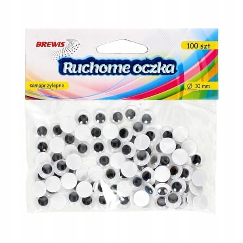 Øjne til maskotter/dukker til at sætte på, runde, 1 mm diameter, sorte