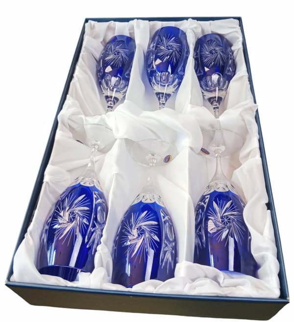 Koboltkristall ölglas 500 ml olivkvarn
